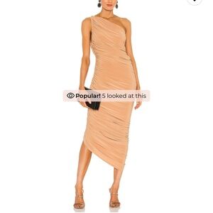 Norma Kamali Diana gown dress in nude